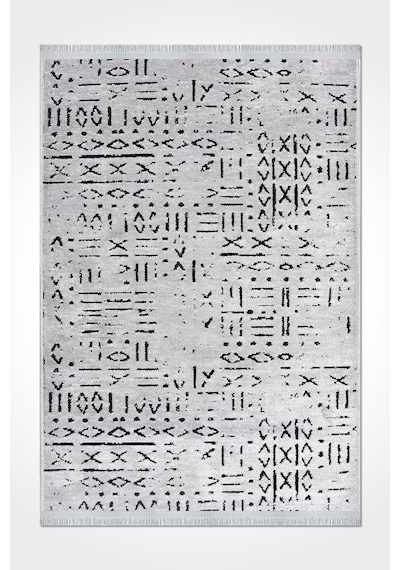 Venüs Iskandinav Gri Pamuk Dokuma Kaymaz Tabanlı Modern Yıkanabilir Kilim Halı Gri
