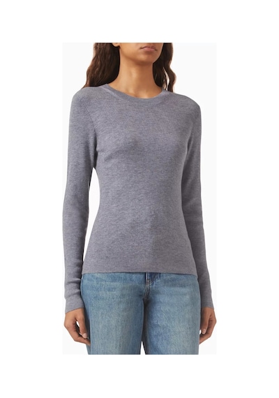 12storeez Rib - Knit Sweater, Merino Yün, Hafif Ve Zamansız Kazak Gri