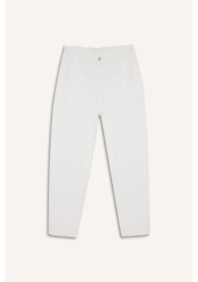 DeFacto Paperbag Beli Lastikli Bilek Boy Jean Pantolon E8001AX25SMWT1