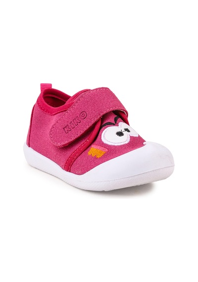 Kiko Kids Cookie Cırtlı Kız Bebek İlk Adım Panduf Ayakkabı Fuşya