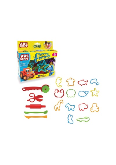03299 , Art Craft Eğlenceli Kalıplar 19 Parça / +3 Yaş Kırmızı