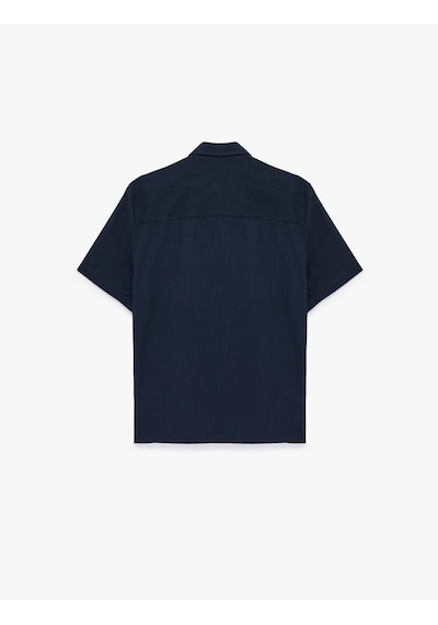 Koton Regular Fit Klasik Yaka Pamuklu Kısa Kollu Gömlek Lacivert 6sam60012hw Koton Regular Fit Klasik Yaka Pamuklu Kısa Kollu Gömlek Lacivert 6sam60012hw