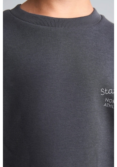 Defacto Bisiklet Yaka Efekt Nakışlı Sweatshirt Erkek Çocuk H9683a826wnar31 Antrasit-ar31