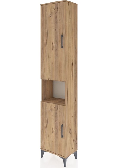 Arges Dolap 5 Raflı 2 Kapaklı 44x30x221 Çam-çam Çam