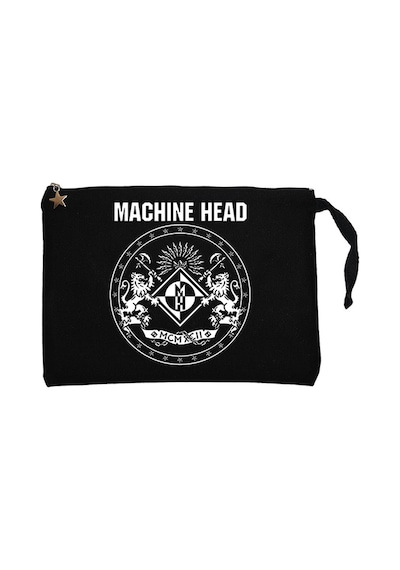 Machine Head Album 2020 Siyah Clutch Astarlı Cüzdan / El Çantası Siyah