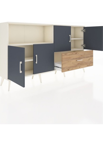 Arges Konsol 4 Raflı Tek Çekmeceli 4 Kapaklı 176x30x99 Aytaşı-ant Aytaşı-antrasit/çam Arges Konsol 4 Raflı Tek Çekmeceli 4 Kapaklı 176x30x99 Aytaşı-ant Aytaşı-antrasit/çam