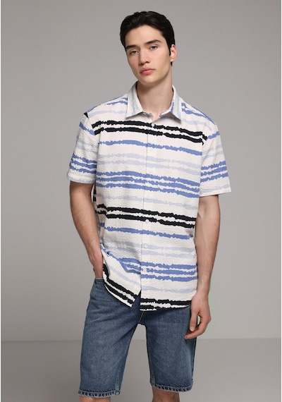 Colin's Colins Regular Fit Shirt Neck Çizgili Erkek Mavi Kısa Kol Gömlek Cl1080081 Q1.v1 Ble Colin's Colins Regular Fit Shirt Neck Çizgili Erkek Mavi Kısa Kol Gömlek Cl1080081 Q1.v1 Ble