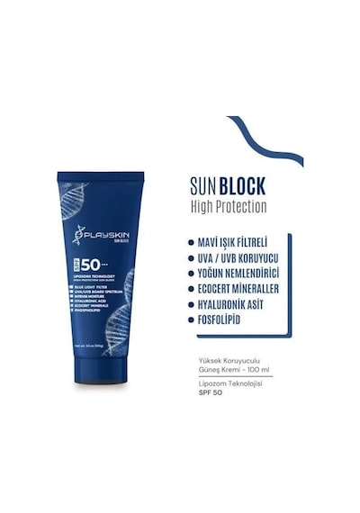 Playskin Sun Block Güneş Koruyucu Krem Spf50+++ 100 Gr