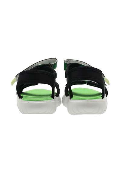 Panço Unisex Çocuk Çift Bantlı Cırt Cırtlı Siyah Sandalet 2312uk10003
