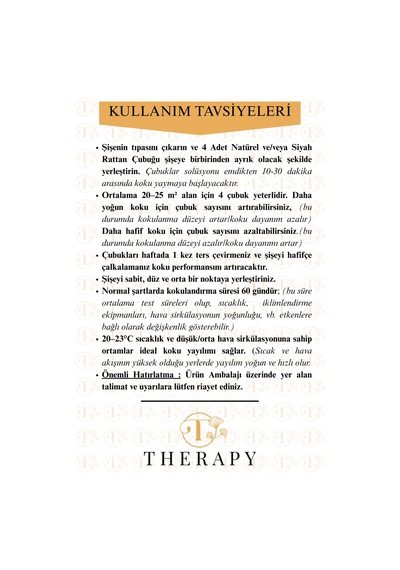 Therapy Smell Ocean Blue Lüks Çubuklu Oda Kokusu Extra Clear Silindir Cam Şişe 120 ML
