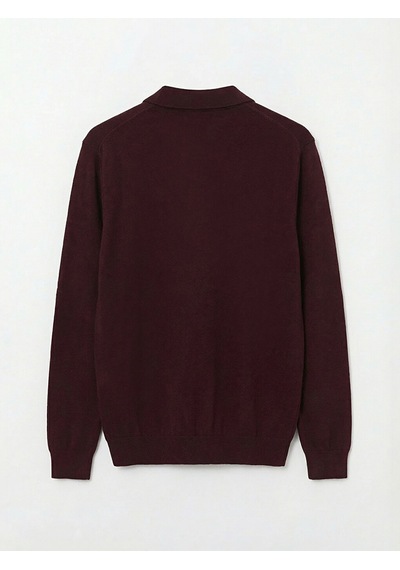 Lcwaıkıkı Classic Bordo Polo Yaka Erkek Triko Kazak
