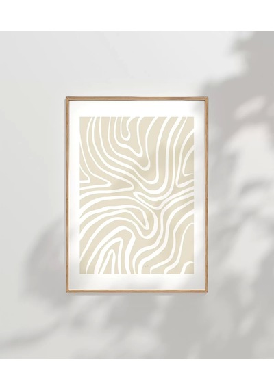 Çerçevesiz Poster Organik Formlar