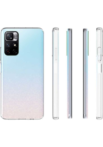 Kilifone - Redmi Note 11 Pro Plus 5g Uyumlu - Kılıf Şeffaf Soft Slim Fitt Süper Silikon Kapak - Şeffaf