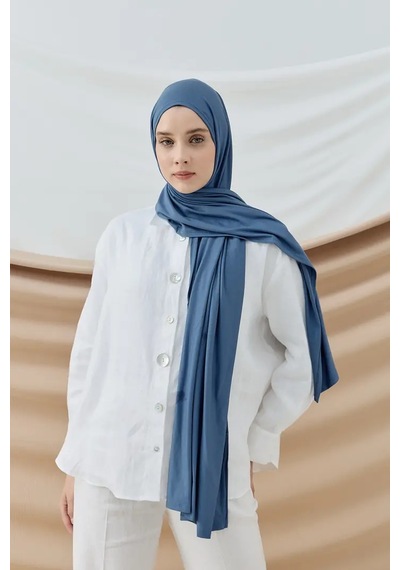Aminenesil Modakaşmir Mavi Penye Şal