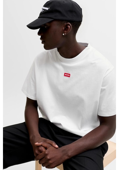 Jack & Jones Jcoclub Badge Tee Ss Crew Neck Beyaz
