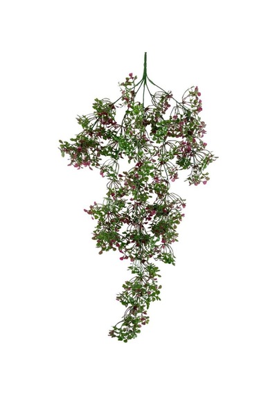 Yapay Çiçek Sarkan Çiçek Bordo Yeşil Fare Kulağı Şimşir Yapay Sarmaşık  60*30cm UV Katkılı Güneşe Dayanıklı