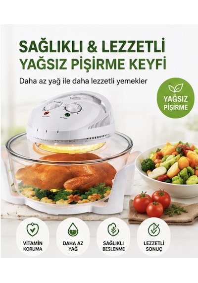 Acura AC188 1400 W Halojen Lezzet Cam Turbo Fırın