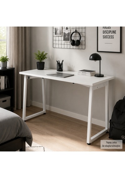 Vilinze Biga Sabit Mdf Metal Ayak Çalışma Ofis Masası