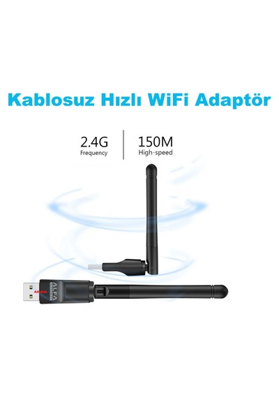 Nonap W116 Tv Uydu Cihazları Pc 150mbps Wireless Antenli Wifi Adaptör