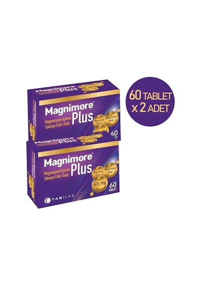 Magnimore Plus Magnesium Içeren Takviye Edici Gıda 60Tb 2 Adet