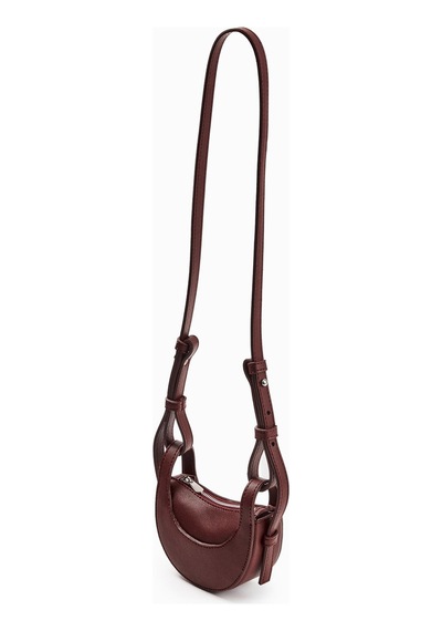 Molene Bordo Oval Formlu Ultra Mini Çanta