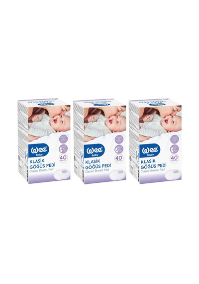 Wee Baby Klasik Göğüs Pedi 40 Lı 120 Adet (3Pk*40)