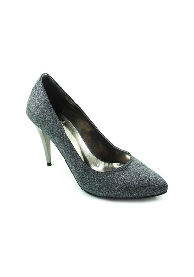 Çarıkçım Stiletto Kadın Ayakkabı Platin-Simli 61 700