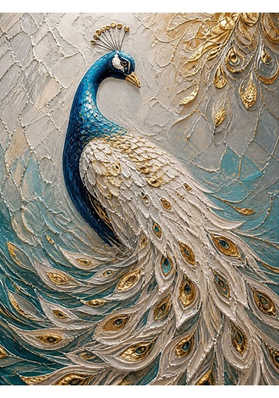 Royal Peacock Lüks Tavus Kuşu Kanvas Tablo