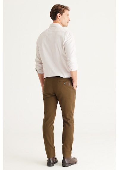 AC&Co / Altınyıldız Classics Erkek Hakı Slim Fit Dar Kesim Yan Cepli Pamuklu Esnek Pantolon Haki AC&Co / Altınyıldız Classics Erkek Hakı Slim Fit Dar Kesim Yan Cepli Pamuklu Esnek Pantolon Haki