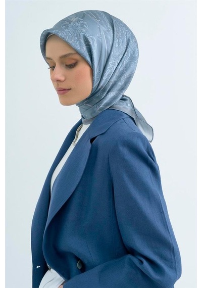 Armine İpek Eşarp 2026 Yaz - 9537-03 Açık Mavi Sura