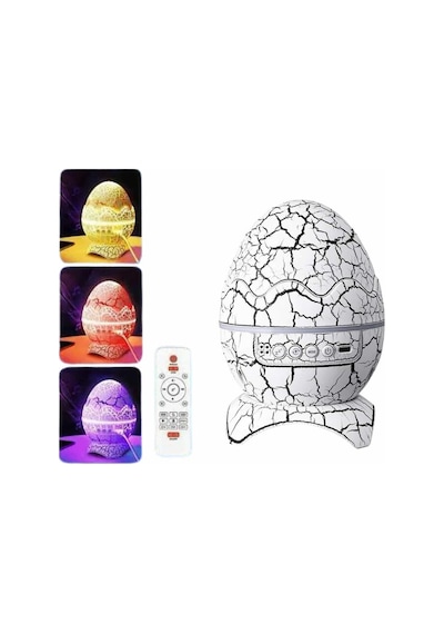 Dinozor Yumurtası Gece Masa Lambası Bluetooth Hoparlör 14 Renk Seçeneği Belirtilmemiş 53900202