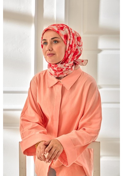 Silk Home Velora Eşarp 161001-39 Taş, Ekru, Somon, Narçiçeği