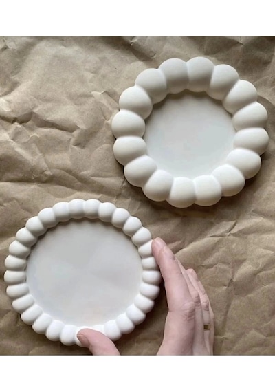 Bernami Mumluk Şamdanpinterest 2'li Dekoratif Modern Tabak Takı Tabağı Bardak Altlığı Diğer