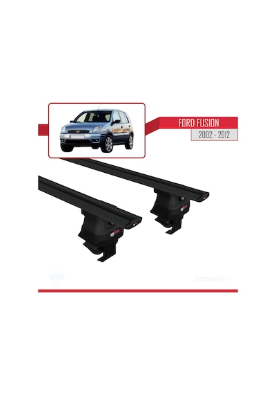 Ford Fusion 2002-2012 Arası İle Uyumlu Ace-4 Ara Atkı Tavan Barı Siyah