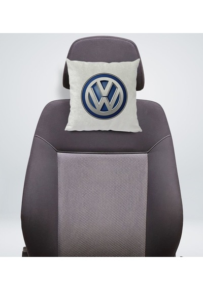 Bk Gift Volkswagen Tasarımlı Kare Araç Koltuk Yastığı-1