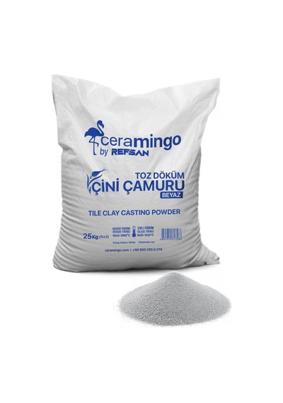 Çini Çamuru Döküm Toz (1050°C) | 25 KG