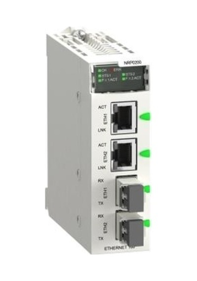 Schneider Electric Bmxnrp0200, Fiber Dönüştürücü Mm/lc 2ch 100mb