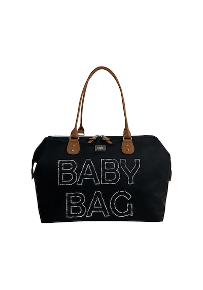 Stylo Baby Bag Anne Bebek Bakım ve Kadın Çantası Taşlı Siyah