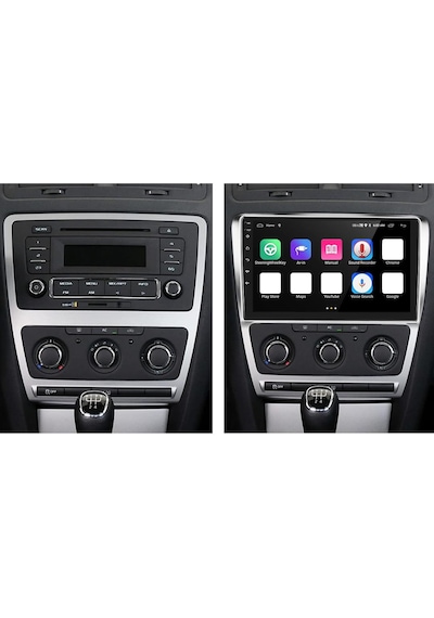 Skoda Octavia Android Multimedya Sistemi 4-64 Cadence R18 2004-2013 Ön Kayıt Kamera  9"