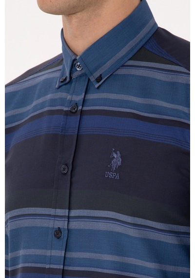 U.s. Polo Assn. Erkek Lacivert Gömlek Desenli 50316648-vr033 Lacıvert