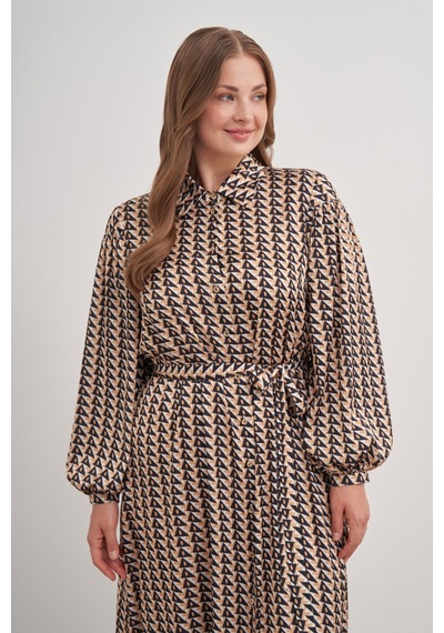 Aker 4638112 Balon Kol Elbise Camel Camel