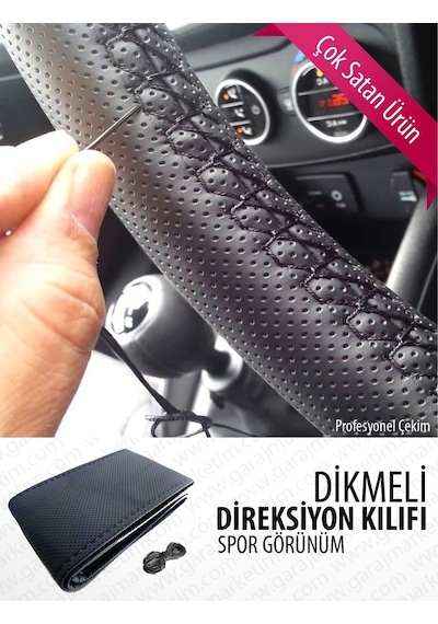 Direksiyon Kılıfı Noktalı Deri Dikişli Dikmeli Dikme Kılıf (464028366)