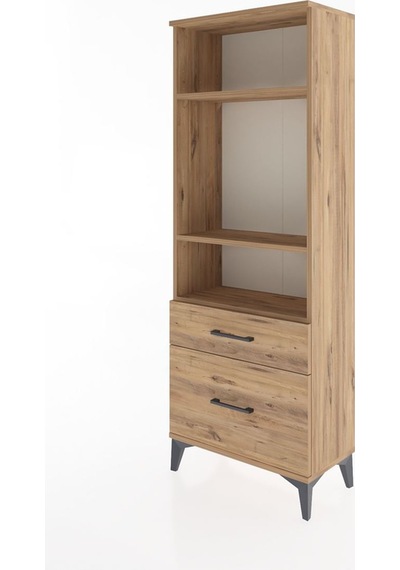 Arges Dolap 3 Raflı 2 Çekmeceli 60x30x163 Çam-çam Atlas Çam