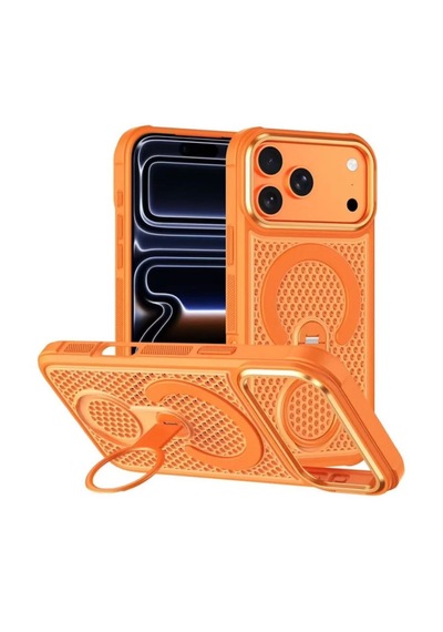 Desingshop Iphone 17 Pro Max Uyumlu Coolring Silikon Kılıf Turuncu