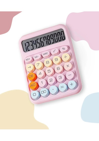 İtalyano Renkli Hesap Makinesi 124-Pembe