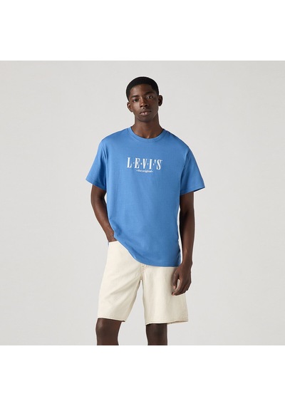 Levi's Oversize Erkek T-shirt - Kısa Kol - Minimalist Mavi