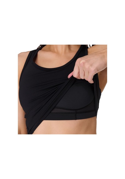 Sweaty Betty Sweaty Betty Power Medium Impact Crop Gym T Kadın Fitness Bra Blk Siyah