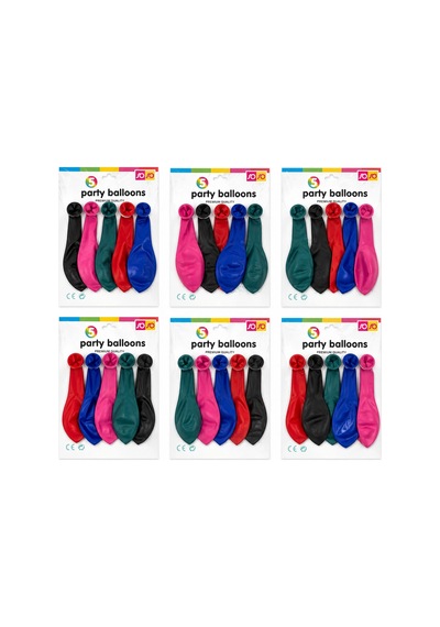 30 Paket - 5pcs Orta Boy Renkli - 30cm Party Balon Toptamda 150 Adet Balon 5468 Çok Renkli