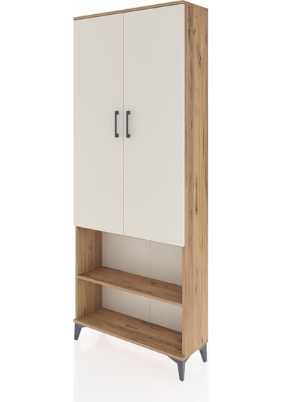 Arges Dolap 3 Raflı 2 Kapaklı Tek Askılı 88x30x221 Çam-aytaşı Atlas Çam