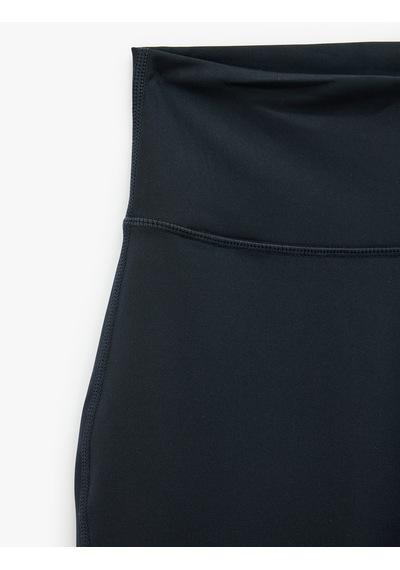 Koton Ekstra Yüksek Bel Slim Fit İspanyol Paça Spor Tayt Siyah 7wak40136nk